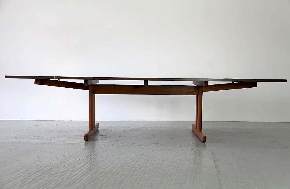 Extendable Oak and Formice Dining Table / Esstisch by Hans J. Wegner for Getama - Made in Denmark_2