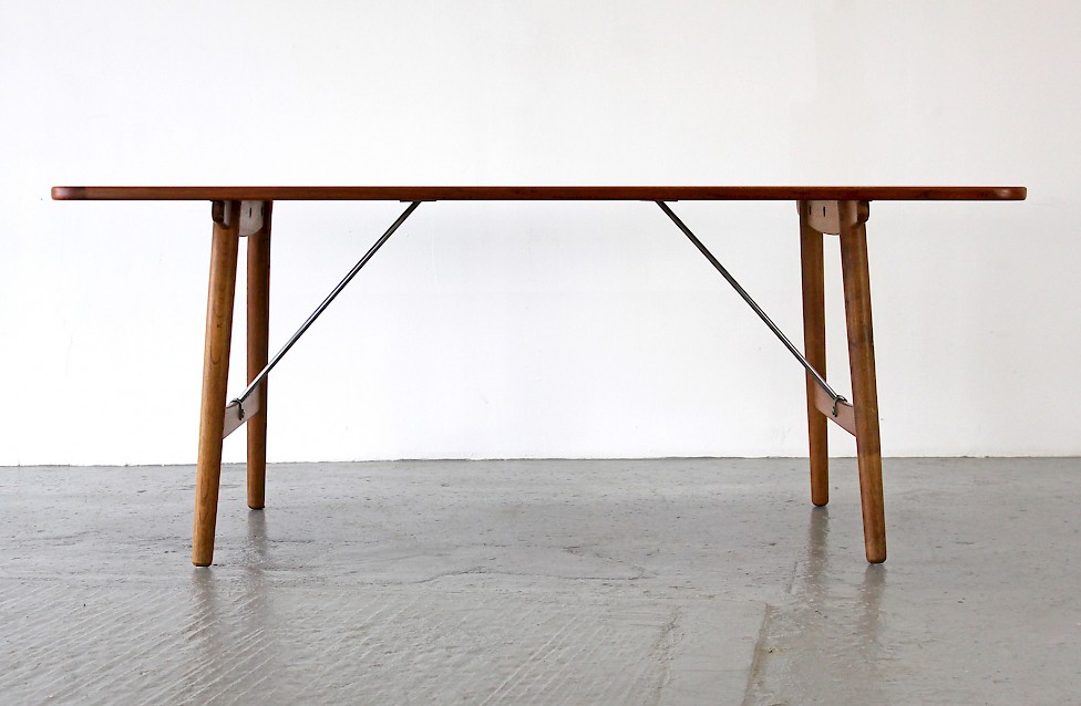 Teak and Oak Dining Table  "Hunting Table" Mod. 158 / Esstisch by Børge Mogensen for Søborg - Made in Denmark_3