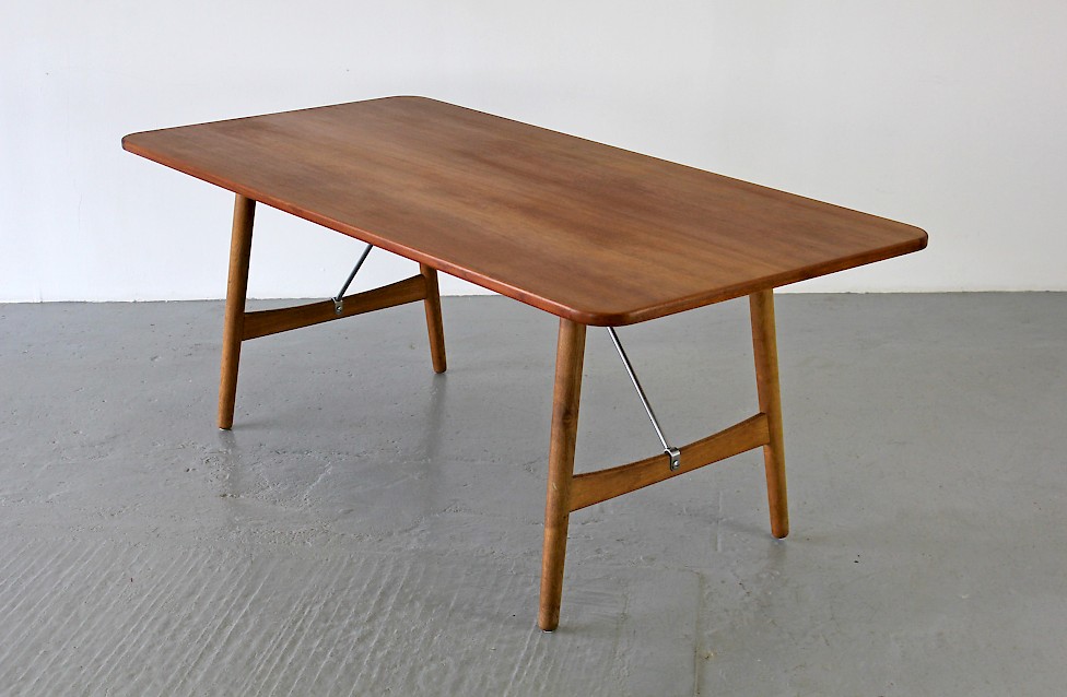 Teak and Oak Dining Table  "Hunting Table" Mod. 158 / Esstisch by Børge Mogensen for Søborg - Made in Denmark_7