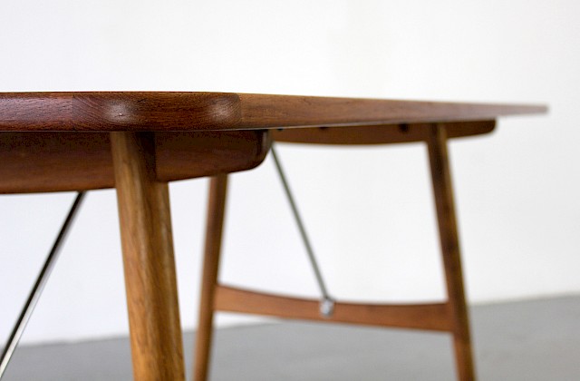 Teak and Oak Dining Table  "Hunting Table" Mod. 158 / Esstisch by Børge Mogensen for Søborg - Made in Denmark_Gallery