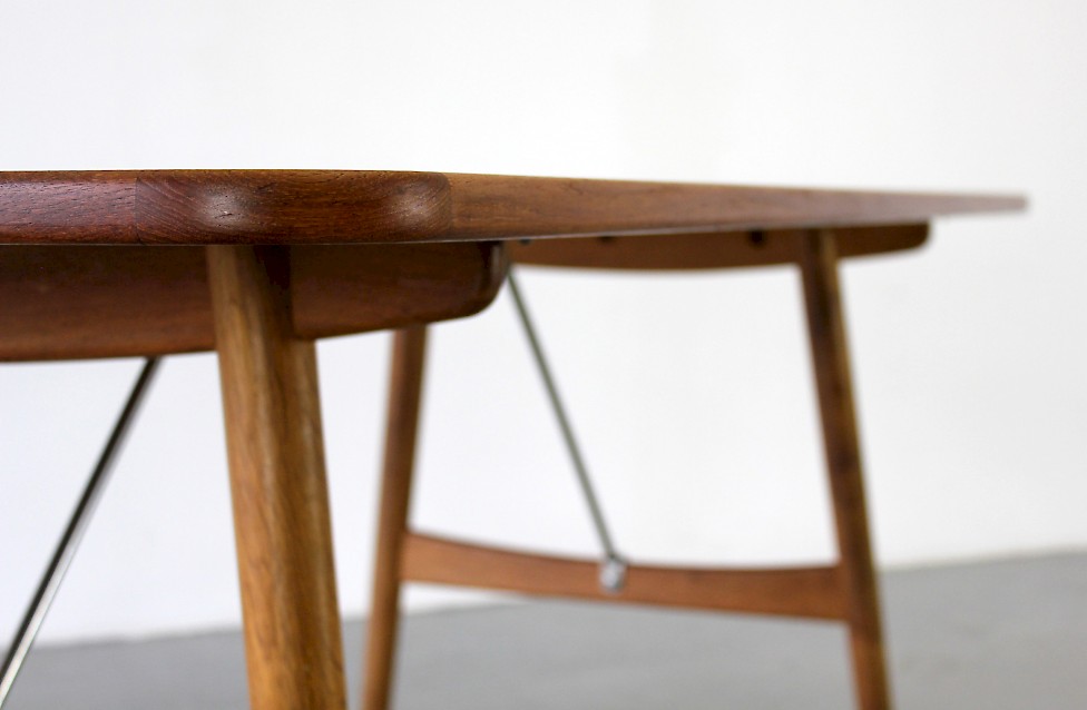 Teak and Oak Dining Table  &quot;Hunting Table&quot; Mod. 158 / Esstisch by Børge Mogensen for Søborg - Made in Denmark_Gallery