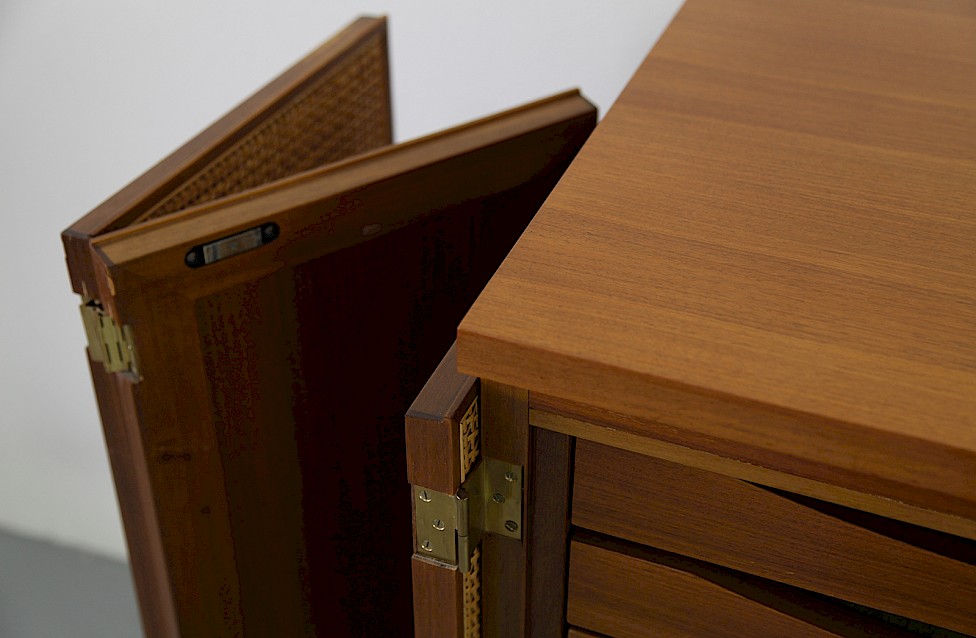 Design Classic Walnut and Wicker Sideboard by Paul McCobb produced by WK Directional - Made in Germany_5