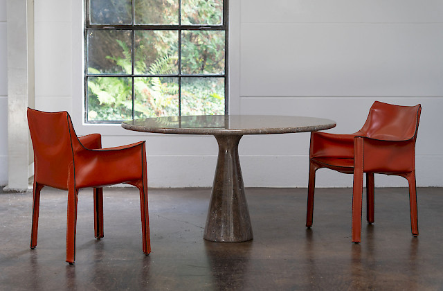 Angelo Mangiarotti – “M1” Dining Table in Grey-Brown Marble