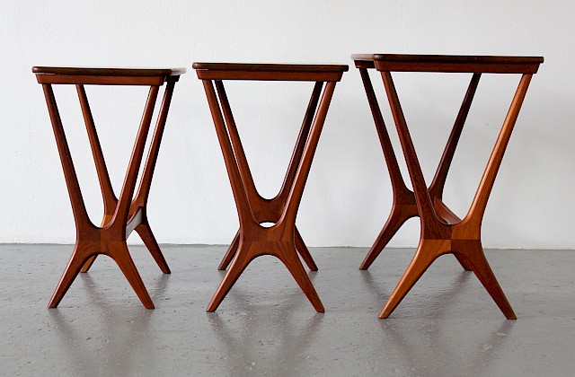 Erling Torvits Teak Nesting Tables Modell 20 / A20 / Satztische by Heltborg Møbler - Made in Denmark_Gallery