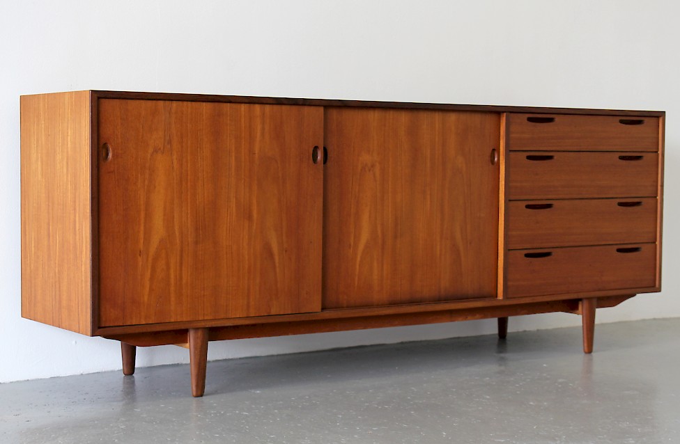 Danish Modern Teak Credenza / Sideboard by Ib Kofod Larsen - Made in Denmark_1