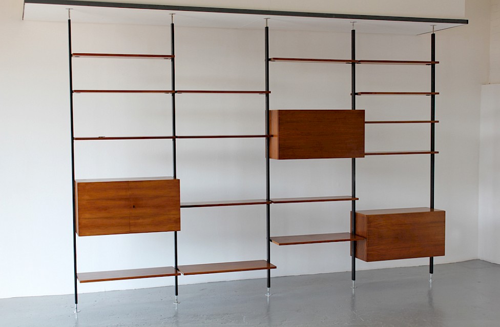 Mid Century Modern Walnut Standing System / Shelf by Ulrich P. Wieser for Bofinger_1