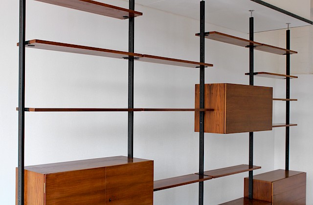 Mid Century Modern Walnut Standing System / Shelf by Ulrich P. Wieser for Bofinger_Gallery