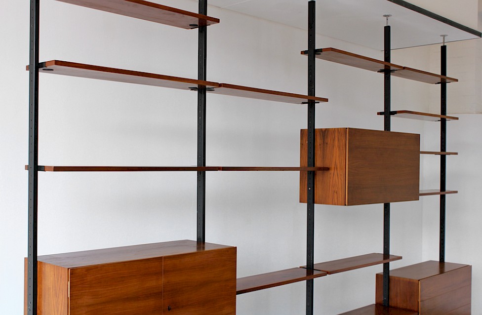 Mid Century Modern Walnut Standing System / Shelf by Ulrich P. Wieser for Bofinger_Gallery