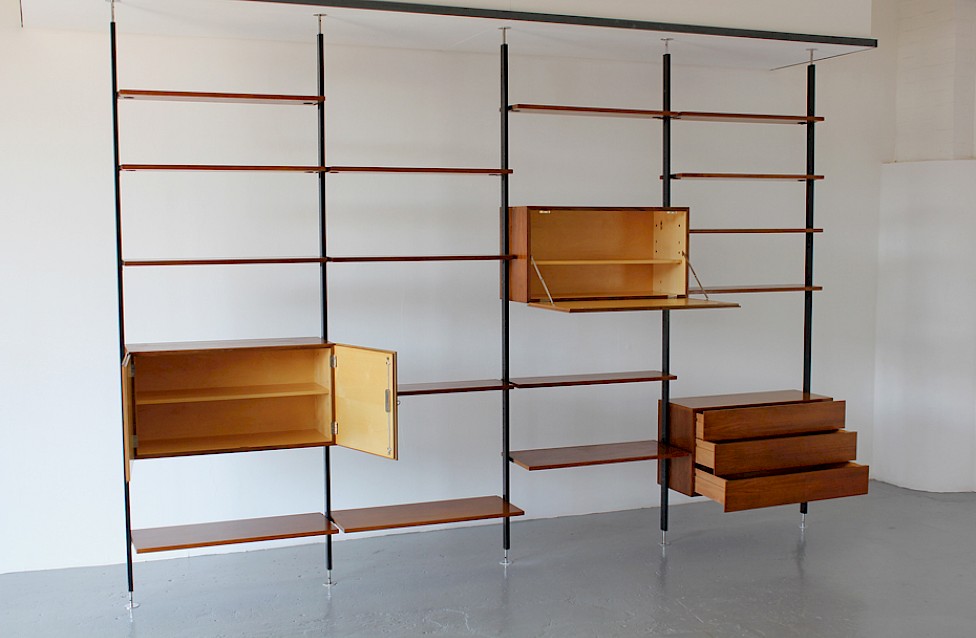 Mid Century Modern Walnut Standing System / Shelf by Ulrich P. Wieser for Bofinger_9
