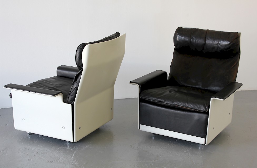 Dieter Rams Highback Leather Chairs RZ 62