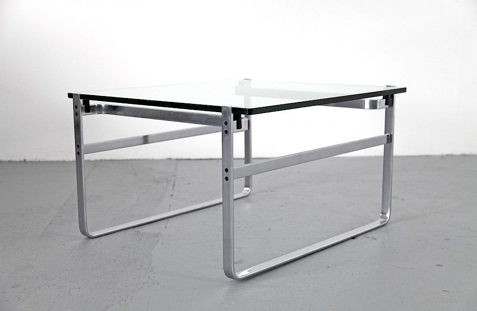 Side Coffee Table / Couchtisch Chrome and Glass Model Fabricius 710 by Preben Fabricius for Walter Knoll_5