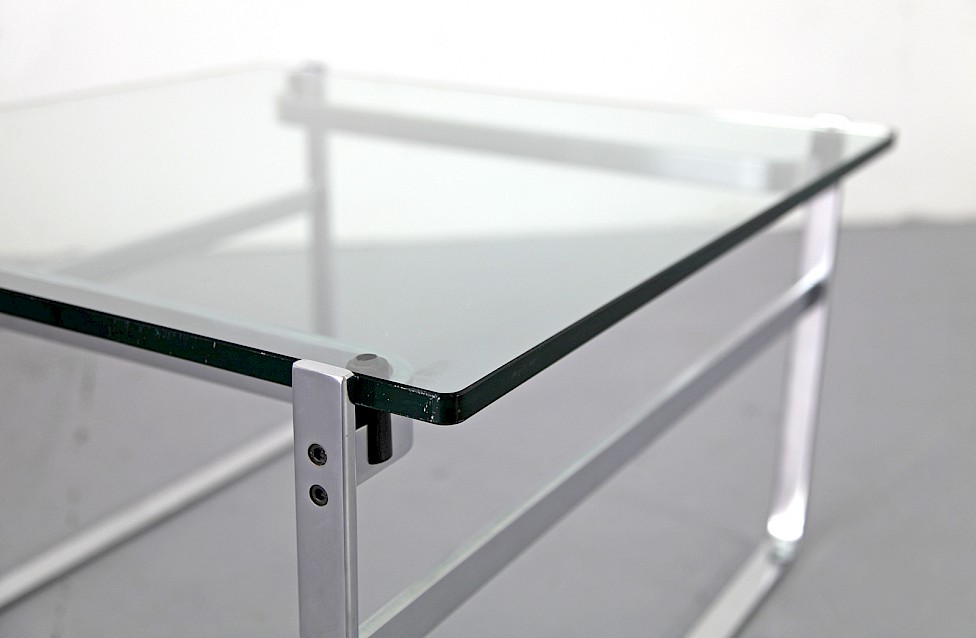 Side Coffee Table / Couchtisch Chrome and Glass Model Fabricius 710 by Preben Fabricius for Walter Knoll_6