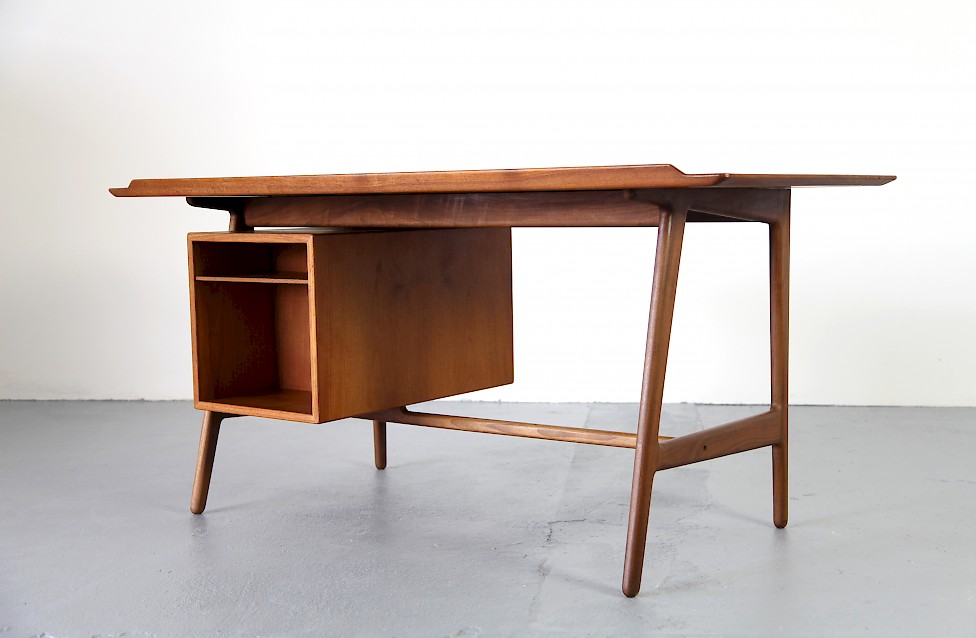 Danish Modern Teak Writing Desk / Schreibtisch by Arne Vodder for Sibast - Made in Denmark_10