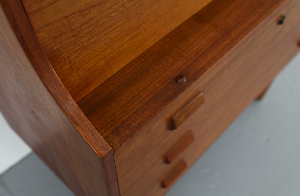 Danish Modern Teak Secretary by Børge Møgensen for Søborg Møbelfabrik - Made in Denmark_2