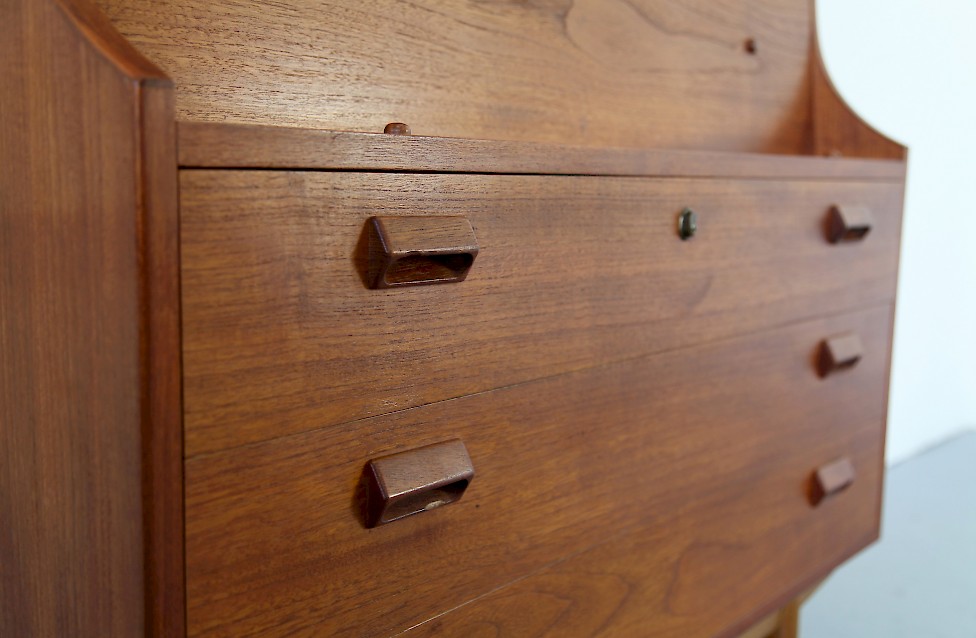 Danish Modern Teak Secretary by Børge Møgensen for Søborg Møbelfabrik - Made in Denmark_3