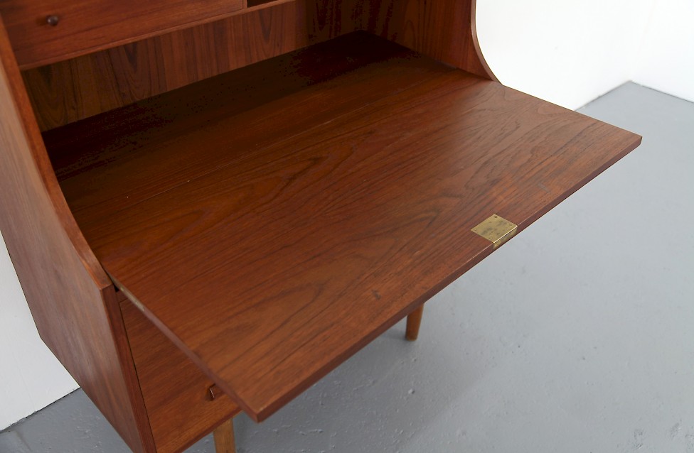 Danish Modern Teak Secretary by Børge Møgensen for Søborg Møbelfabrik - Made in Denmark_6