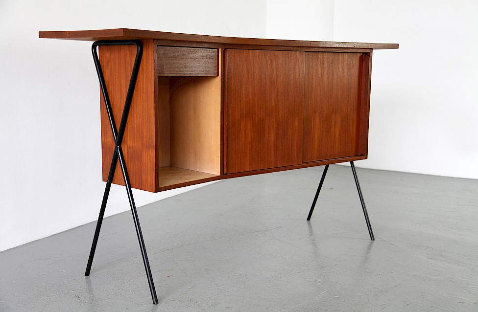 Mid Century Modern Teak and Formica Bar - Made in Germany_2