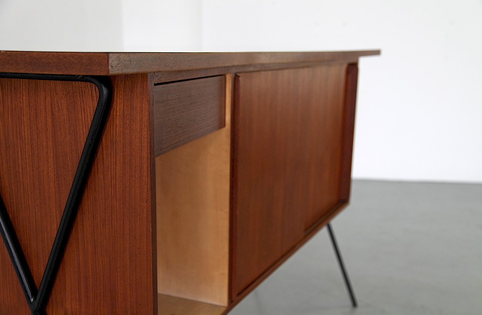 Mid Century Modern Teak and Formica Bar - Made in Germany_3