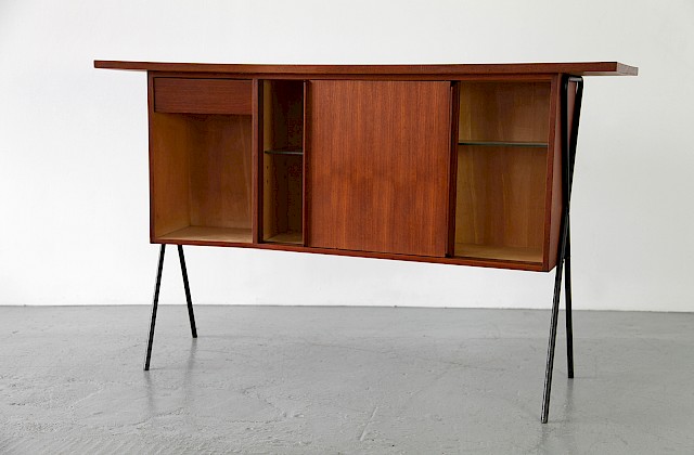 Mid Century Modern Teak and Formica Bar - Made in Germany_Gallery