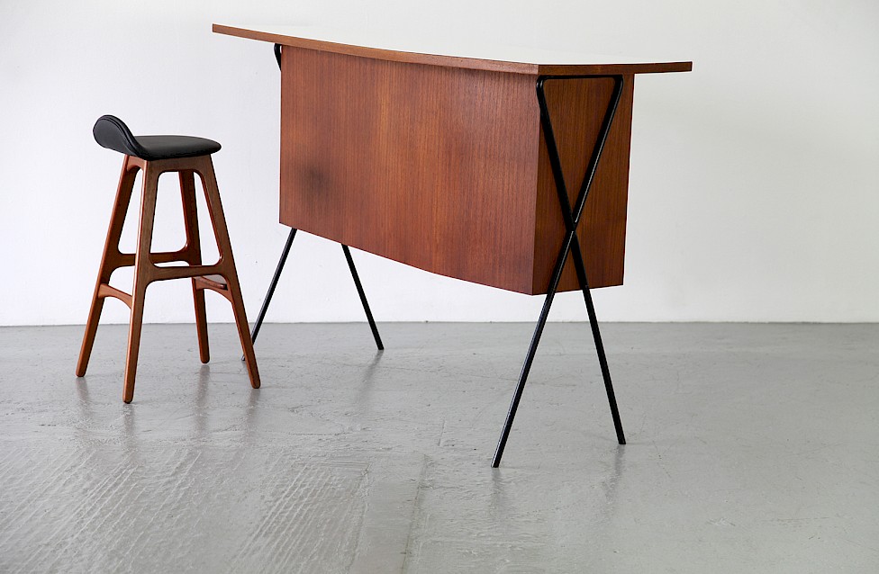 Mid Century Modern Teak and Formica Bar - Made in Germany_9