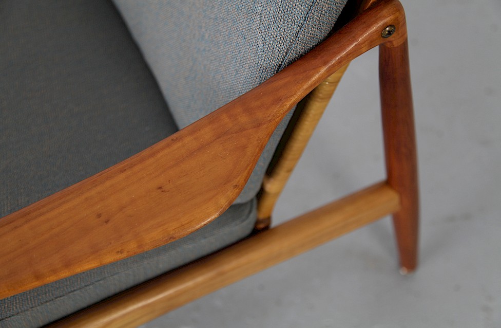 Mid Century Modern Cheery Wood Easy Chair Sessel by Hartmut Lohmeyer for Wilkhahn 1962 - Made in Germany_3