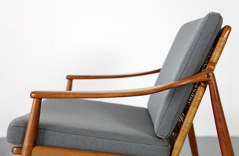 Mid Century Modern Cheery Wood Easy Chair Sessel by Hartmut Lohmeyer for Wilkhahn 1962 - Made in Germany_5