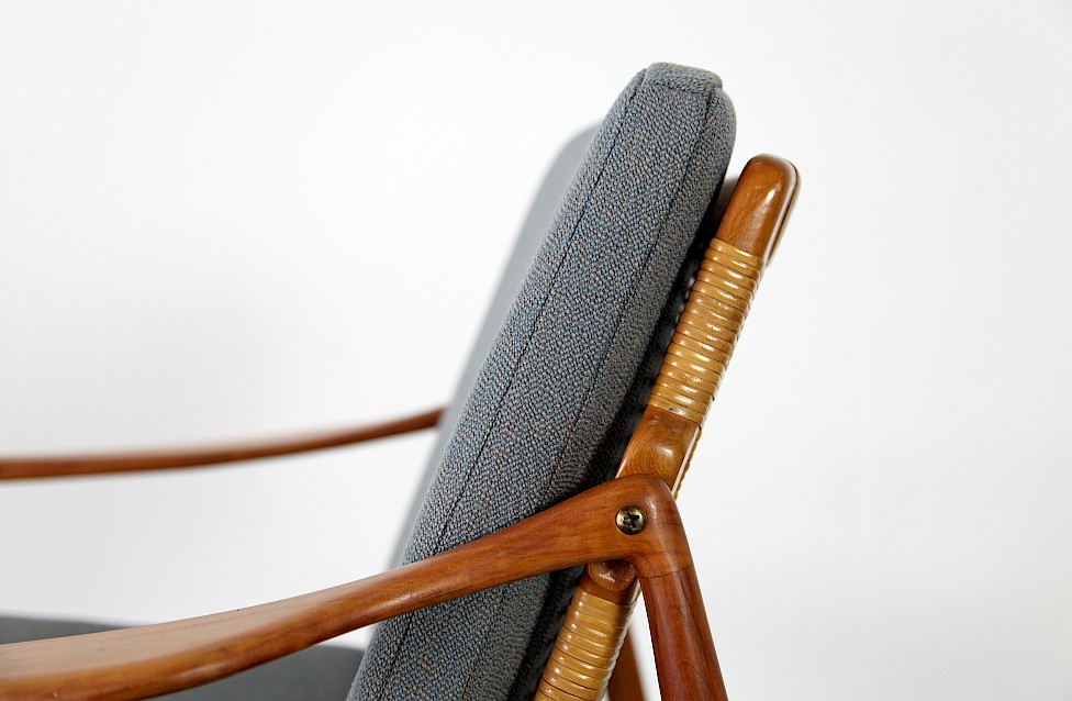 Mid Century Modern Cheery Wood Easy Chair Sessel by Hartmut Lohmeyer for Wilkhahn 1962 - Made in Germany_6