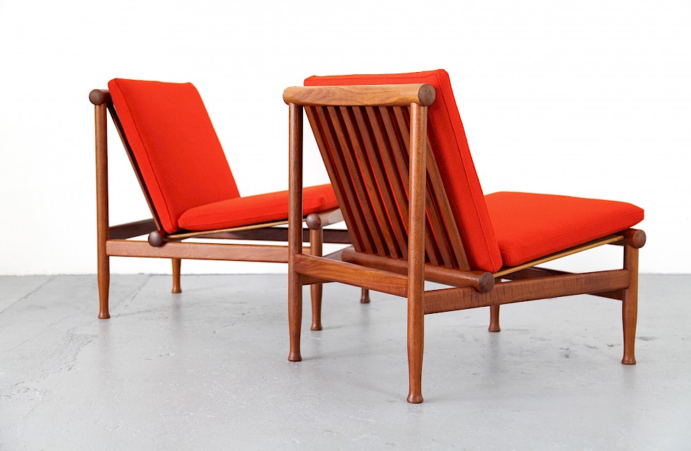 Danish Modern Teak Easy Chair Model 501 by Kai Lyngfeld Larsen for Søborg Møbelfabrik with Kvadrat Hallingdal - Made in Denmark_12