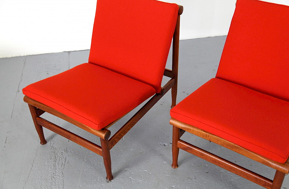 Danish Modern Teak Easy Chair Model 501 by Kai Lyngfeld Larsen for Søborg Møbelfabrik with Kvadrat Hallingdal - Made in Denmark_14