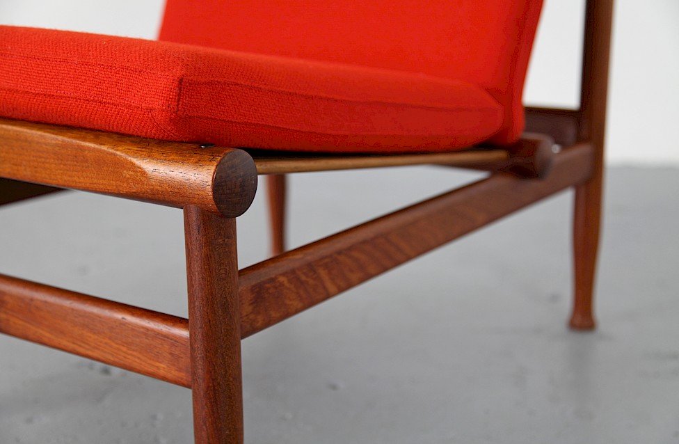 Danish Modern Teak Easy Chair Model 501 by Kai Lyngfeld Larsen for Søborg Møbelfabrik with Kvadrat Hallingdal - Made in Denmark_3