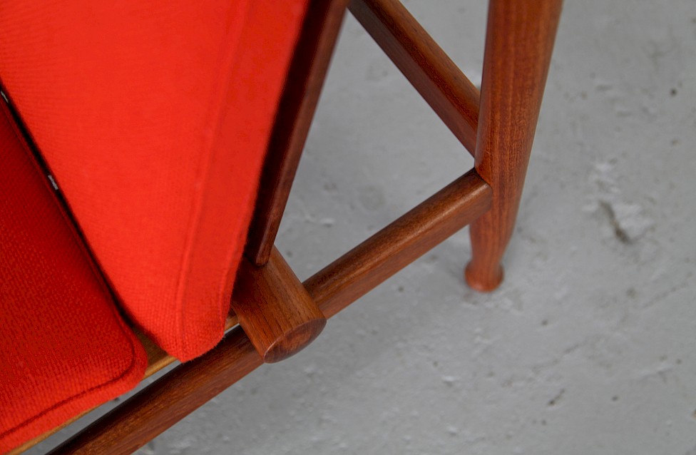 Danish Modern Teak Easy Chair Model 501 by Kai Lyngfeld Larsen for Søborg Møbelfabrik with Kvadrat Hallingdal - Made in Denmark_5