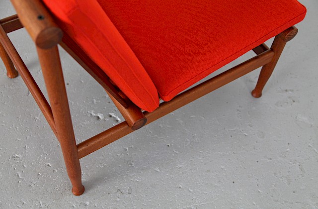 Danish Modern Teak Easy Chair Model 501 by Kai Lyngfeld Larsen for Søborg Møbelfabrik with Kvadrat Hallingdal - Made in Denmark_Gallery