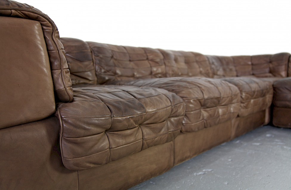 Modular Real Leather Seating Group Sofa DS-11 Brown by de Sede - Made in Switzerland_10