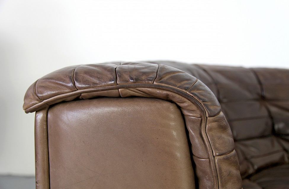 Modular Real Leather Seating Group Sofa DS-11 Brown by de Sede - Made in Switzerland_11