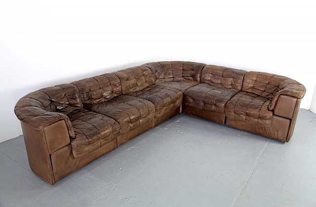 Modular Real Leather Seating Group Sofa DS-11 Brown by de Sede - Made in Switzerland_Gallery