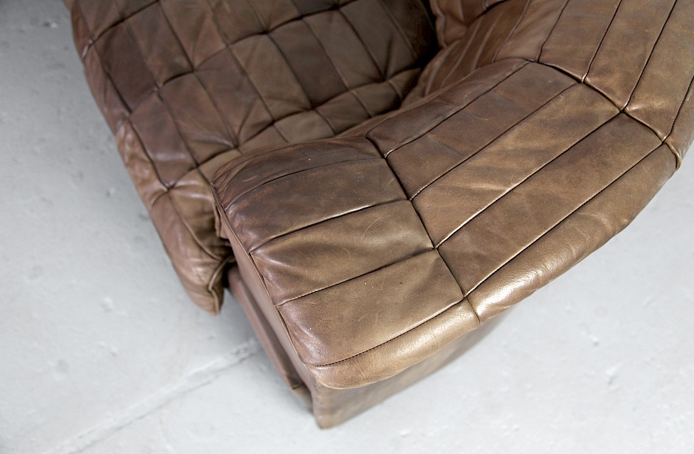 Modular Real Leather Seating Group Sofa DS-11 Brown by de Sede - Made in Switzerland_7