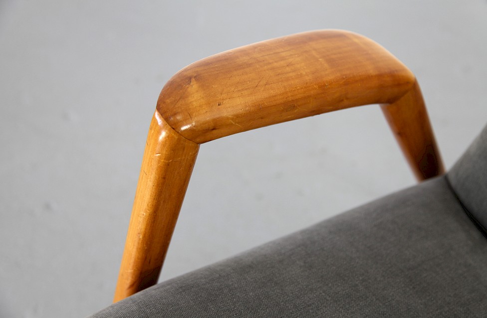 Mid Century Modern Easy Chair / Sessel Cherr Wood - Made in Germany_3