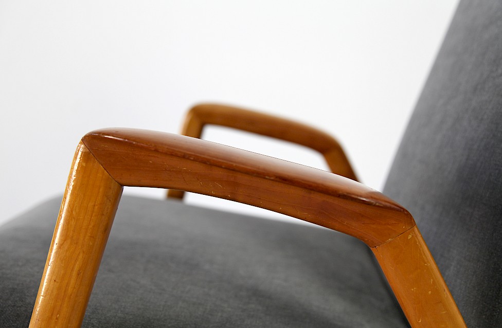 Mid Century Modern Easy Chair / Sessel Cherr Wood - Made in Germany_7