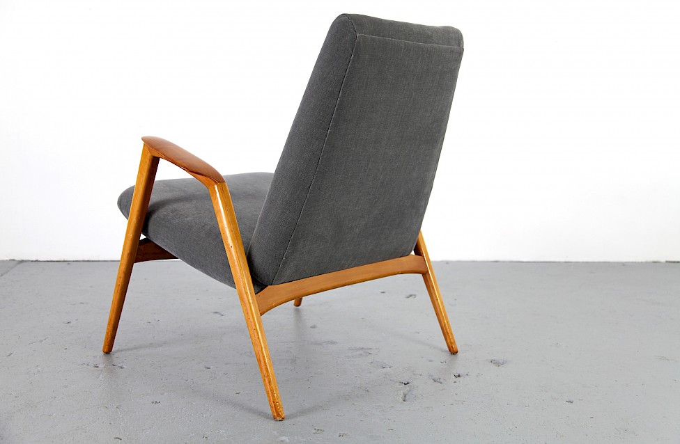Mid Century Modern Easy Chair / Sessel Cherr Wood - Made in Germany_8