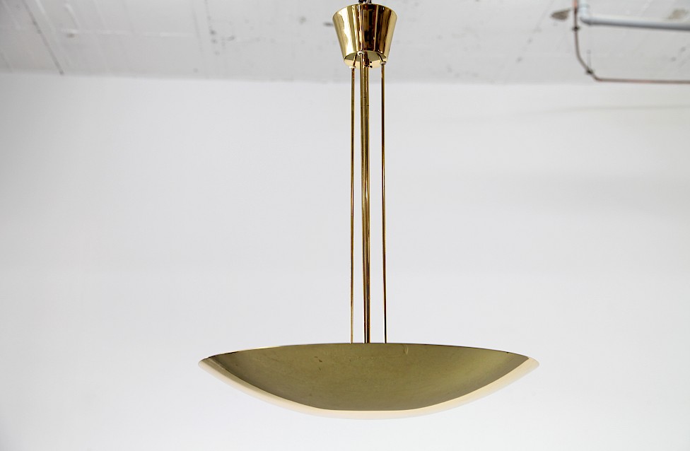 Mid Century Modern Brass Ceiling Lamp by J. T. Kalmar for Kalmar of Austria_1