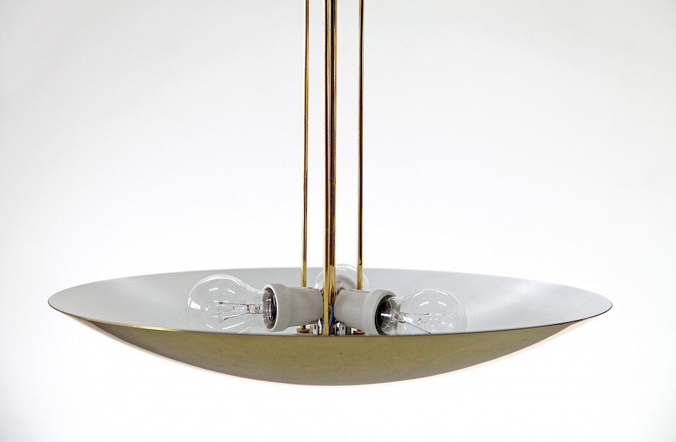 Mid Century Modern Brass Ceiling Lamp by J. T. Kalmar for Kalmar of Austria_2