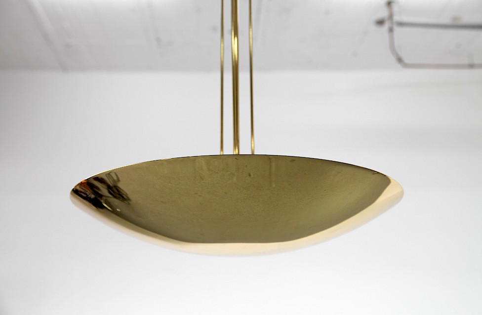 Mid Century Modern Brass Ceiling Lamp by J. T. Kalmar for Kalmar of Austria_Gallery