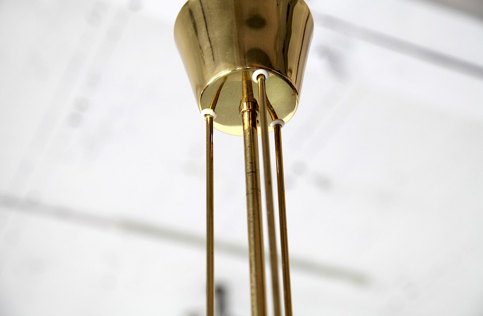 Mid Century Modern Brass Ceiling Lamp by J. T. Kalmar for Kalmar of Austria_5