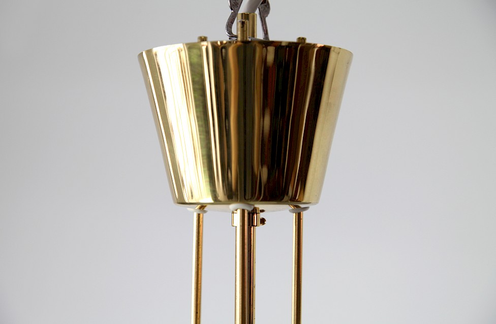 Mid Century Modern Brass Ceiling Lamp by J. T. Kalmar for Kalmar of Austria_9