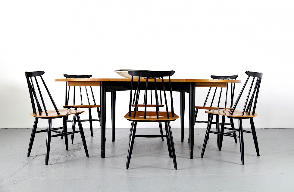 Extendable Dining Table by Ilmari Tapiovaara for Asko - Made in Finland_1