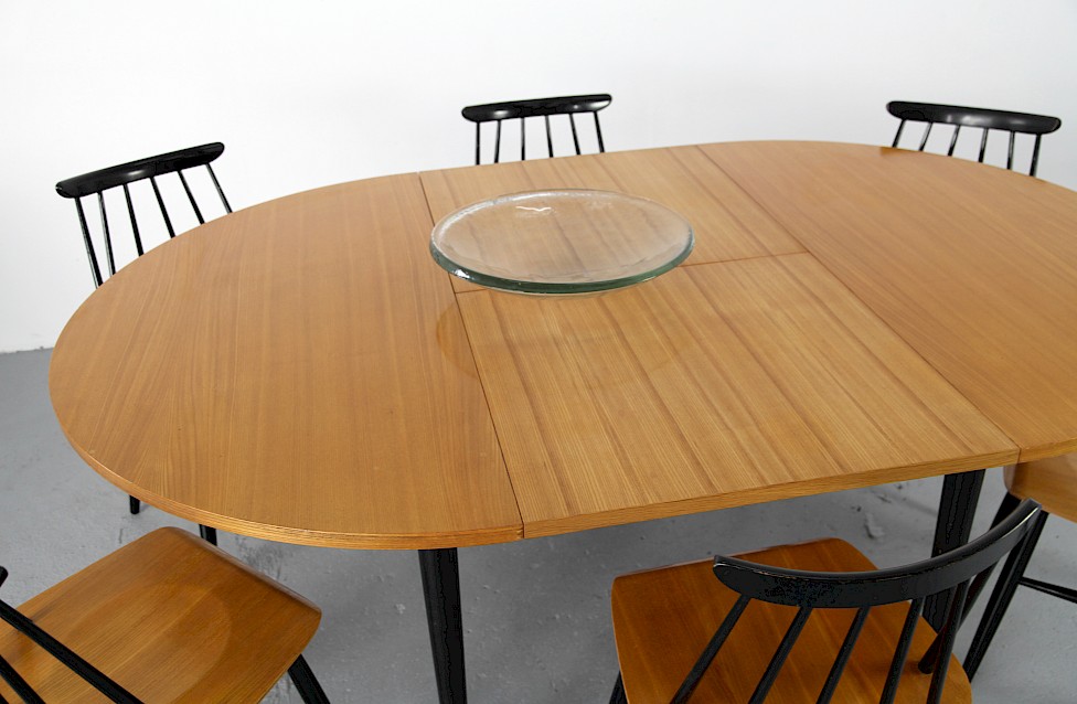 Extendable Dining Table by Ilmari Tapiovaara for Asko - Made in Finland_2
