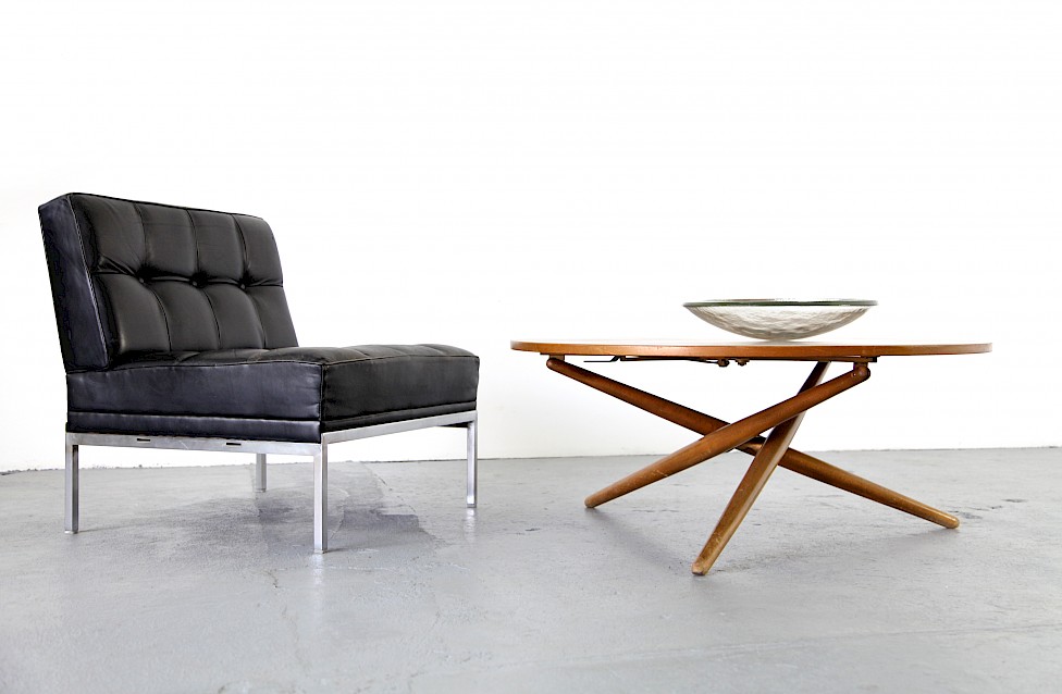 Mid Century Modern Real Leather Lounge Chair Model Constanze by Johannes Spalt for Wittman - Made in Germany_10