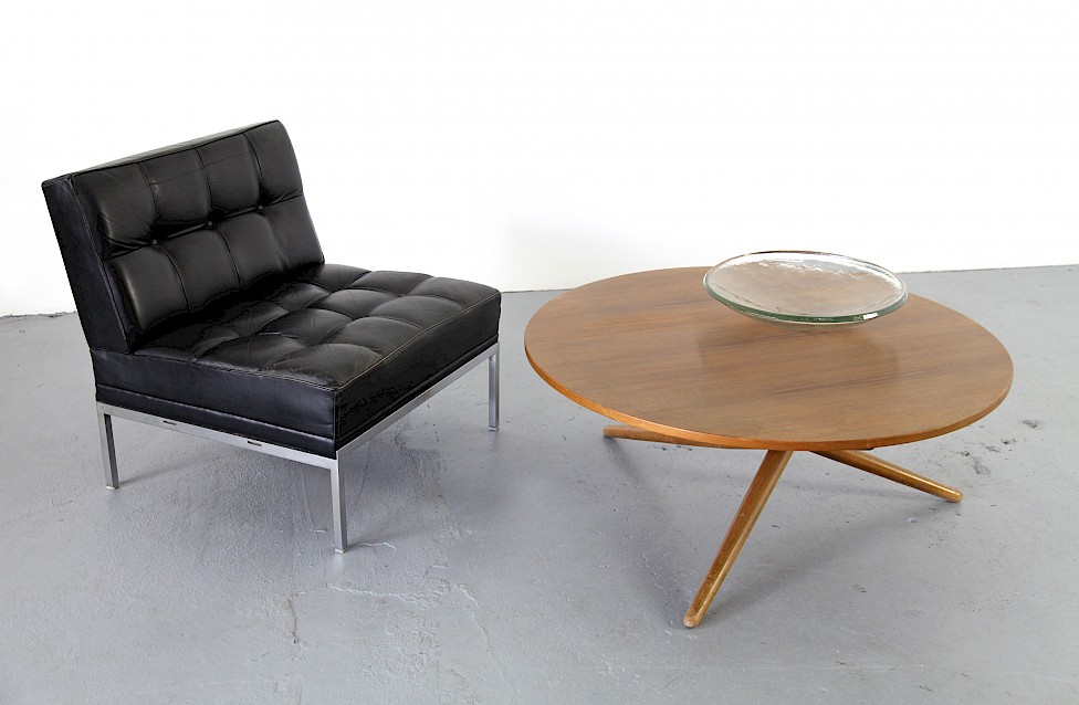 Mid Century Modern Real Leather Lounge Chair Model Constanze by Johannes Spalt for Wittman - Made in Germany_11