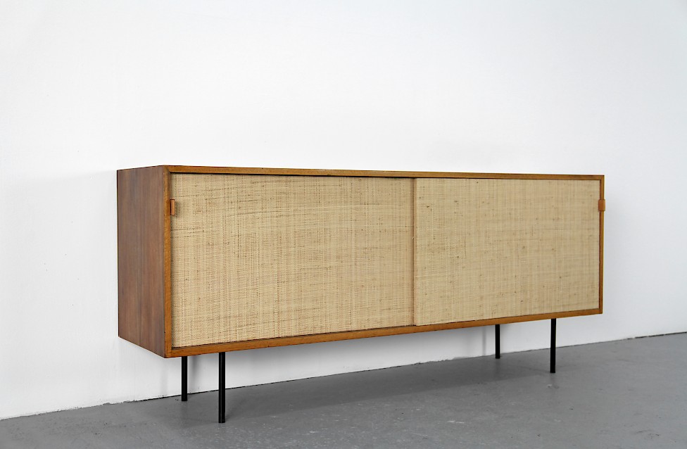 Walnut and Seegras Sideboard Model 116 by Florence Knoll for Knoll International Mid Century Modern_3