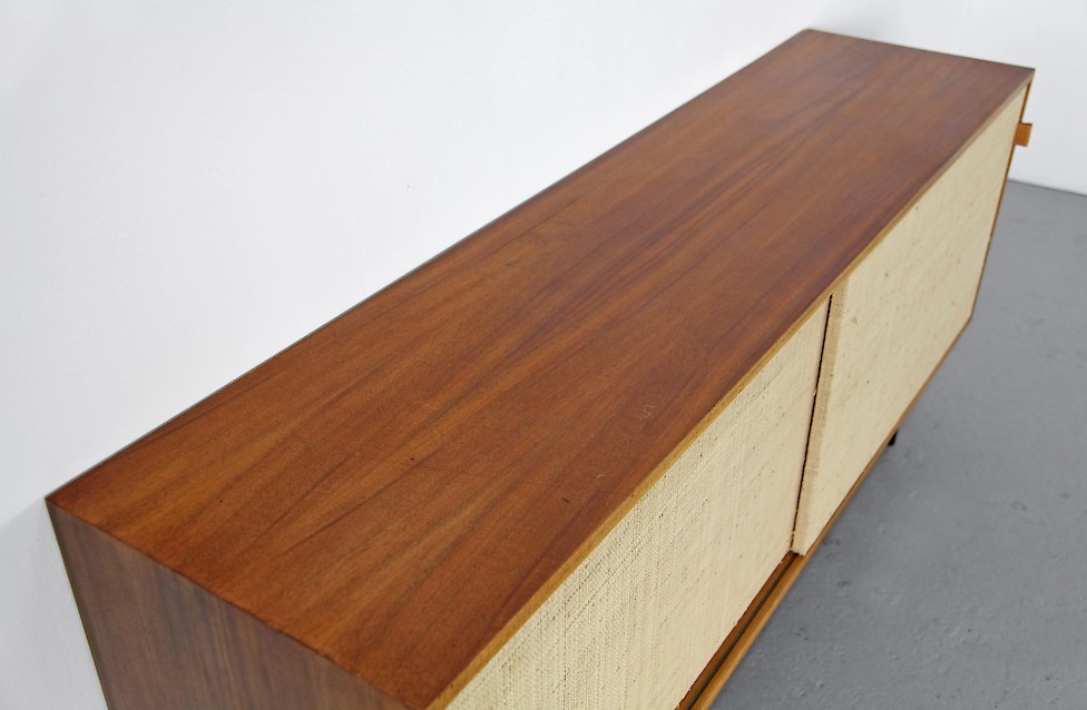 Walnut and Seegras Sideboard Model 116 by Florence Knoll for Knoll International Mid Century Modern_10